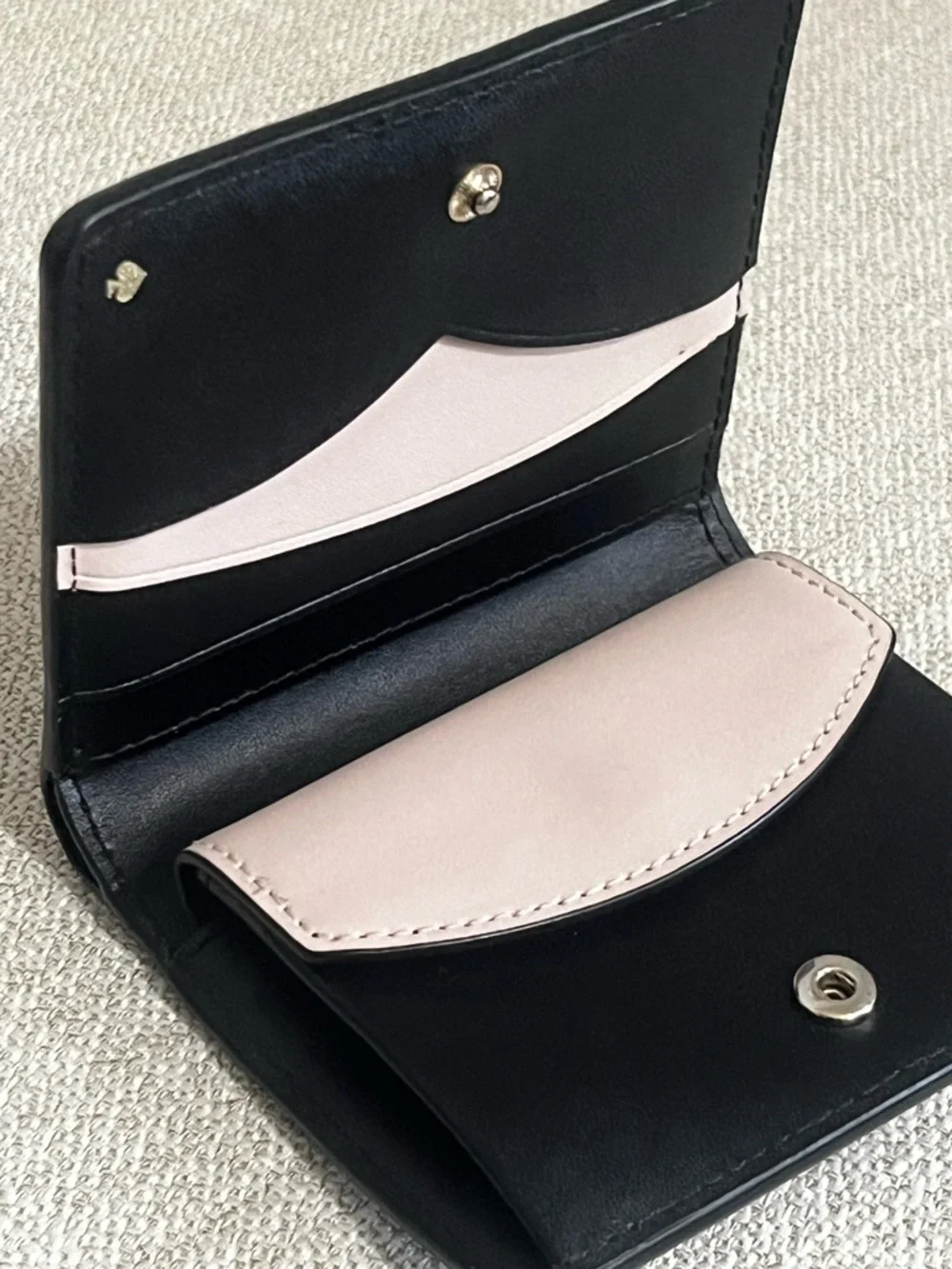 Kate Spade Black Leather Compact Wallet